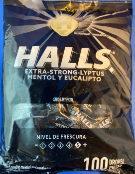 Menta Halls Mentol y Eucalipto10 Ud